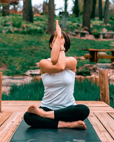 sport woman performing yoga fitness